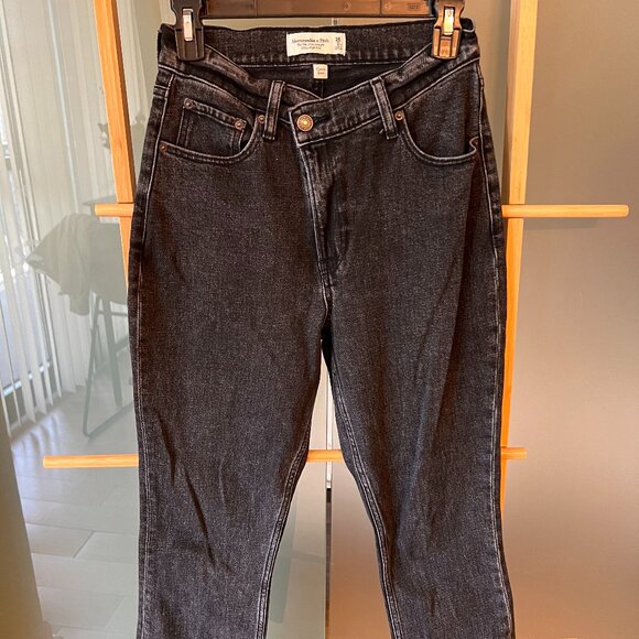 Abercrombie & Fitch Denim - Black V Front Straight Jeans